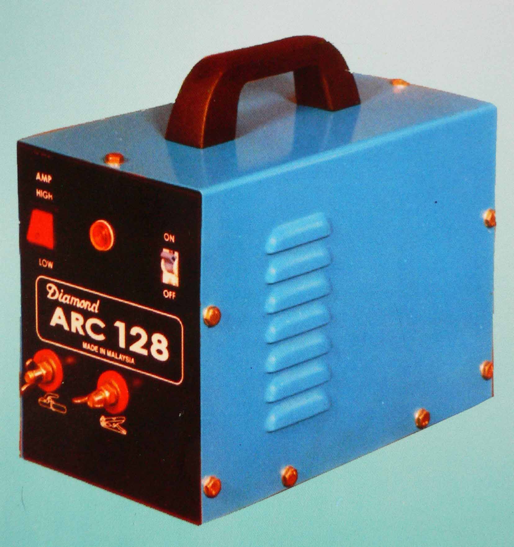 The ARC 128 is a portable welding machine. It weighs only 18.2kgs. So, it is easy to carry around. It has a fan assisted cooling. Also it is easy adjustment of current, as the welding current is 110A.
